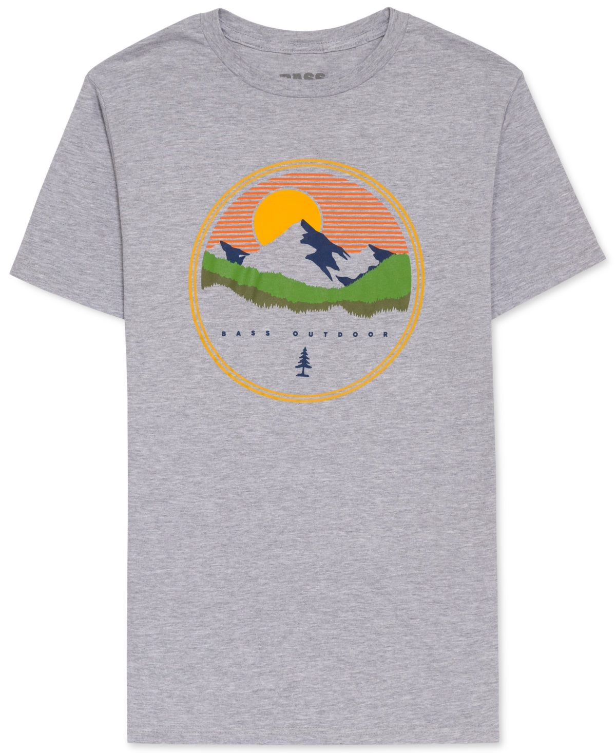Bass Outdoor Men's Sun Scene Graphic T-Shirt Gray Size XX-Large
