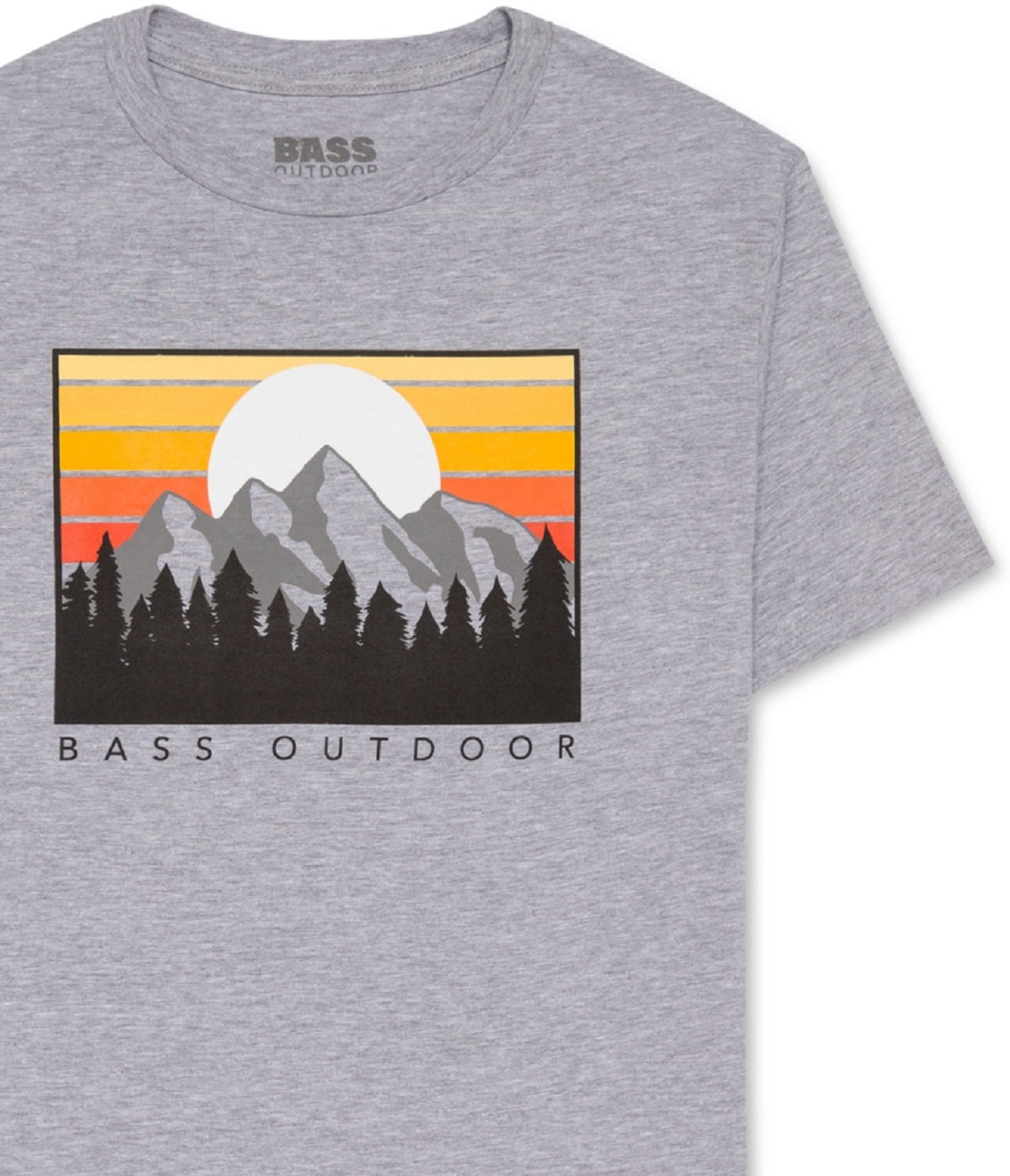 Bass Outdoor Men's Mountain Graphic T-Shirt Gray Size Small