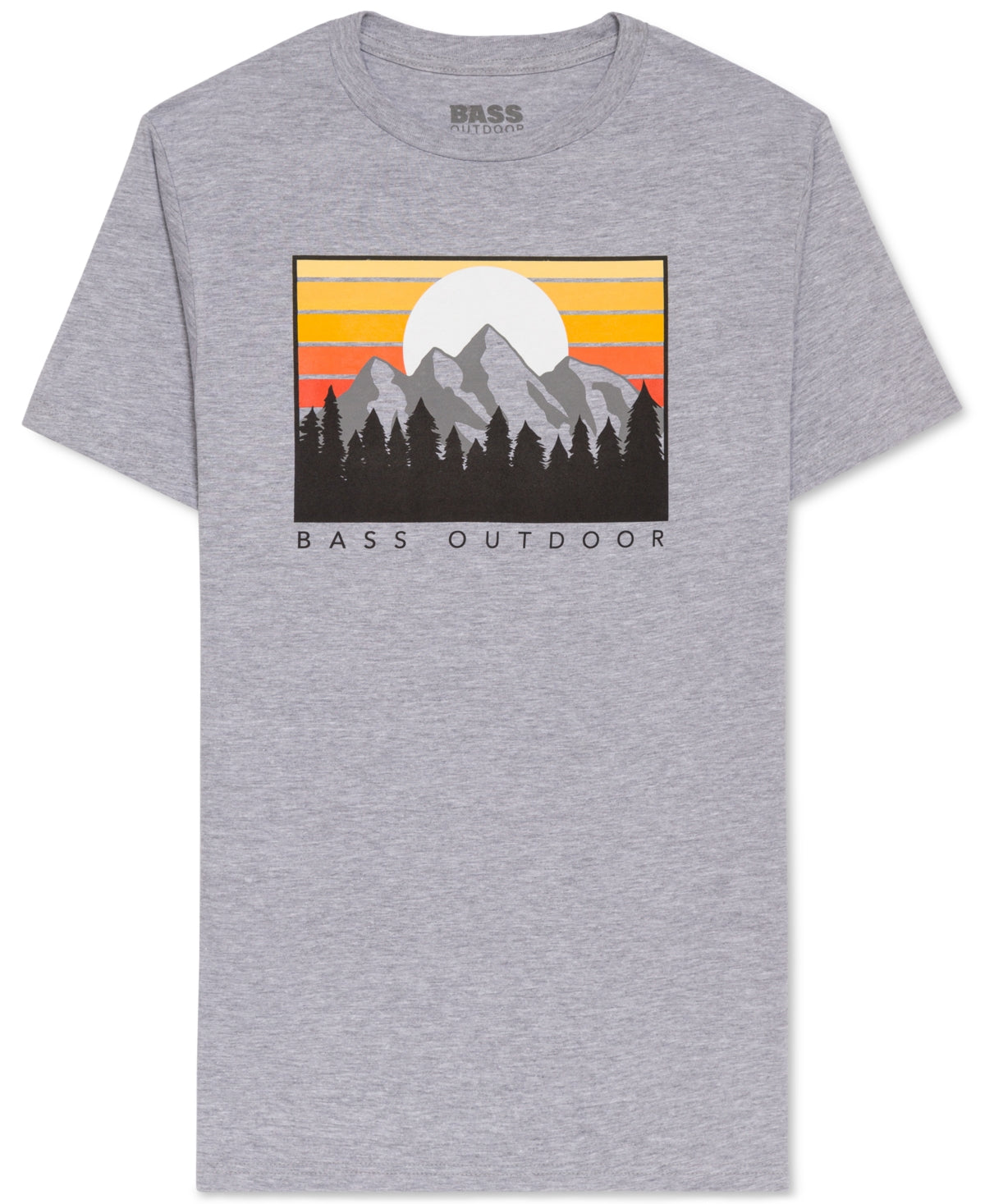 Bass Outdoor Men's Mountain Graphic T-Shirt Gray Size Small