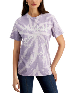 Junk Food Junior's Tie Dyed Graphic T-Shirt Purple Size Medium