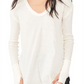 Free People Women's Colby Raw Edge Top White Size X-Small
