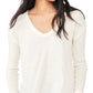 Free People Women's Colby Raw Edge Top White Size X-Small