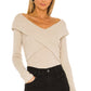 Free People Women's Marley Off The Shoulder Rib Top Brown Size Large