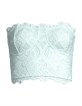 Free People Women's Adella Lace Corset Bra Top Blue Size Medium