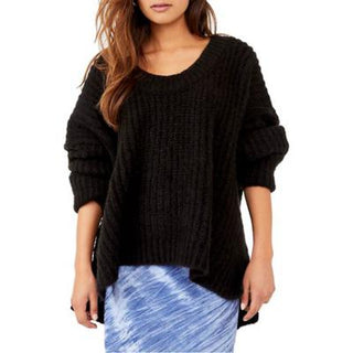 Free People Women's Bell V Neck Sweater Black Size X-Small