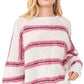 Free People Women's Hockley Alpaca Blend Striped Sweater White Size X-Small