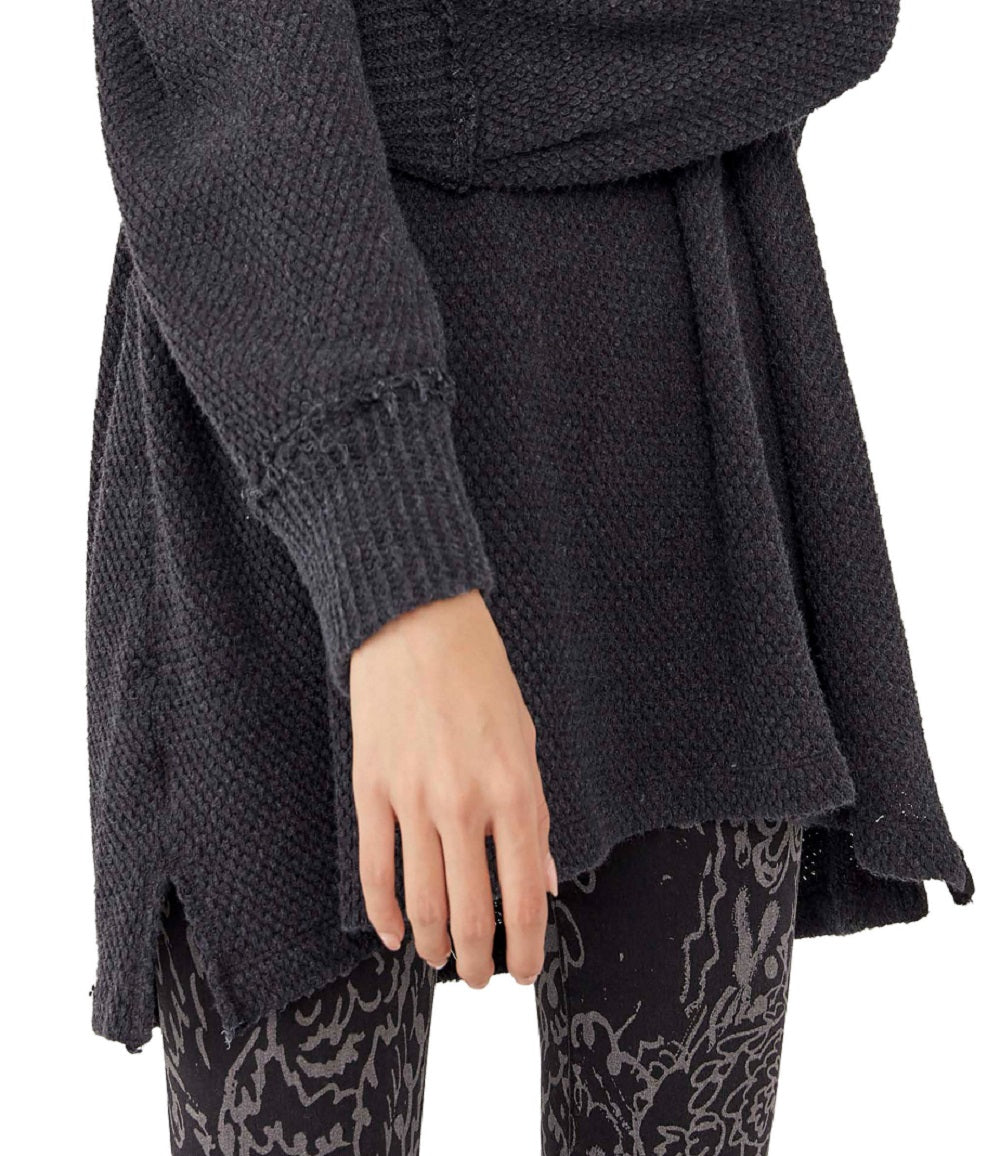 Free People Women's She's A Keeper Mock Neck Top Black Size Large