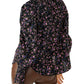 Free People Women's Meant to Be Floral Cotton Blouse Black Size Small