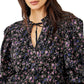 Free People Women's Meant to Be Floral Cotton Blouse Black Size Small