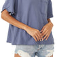 Free People Women's Care Fp Oversize Pocket T-Shirt Blue Size X-Small