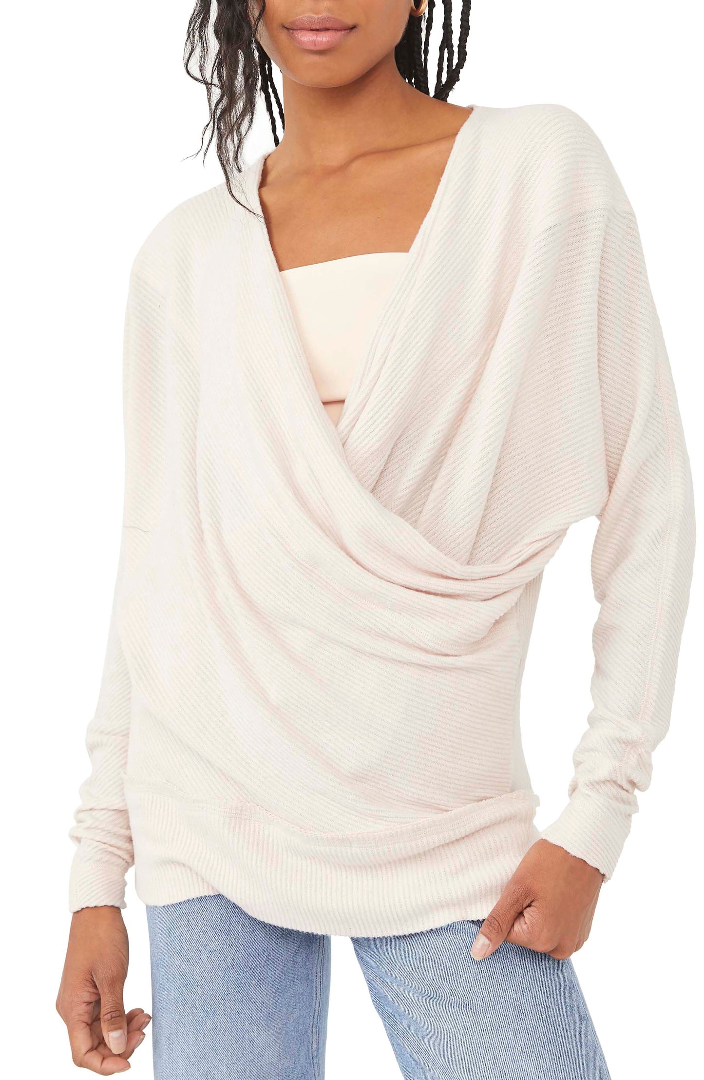 Free People X-Small Cozy With You Sweater in Champagne Toast - Nordstrom