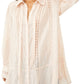 Free People Women's Mikaela Button Up Cotton Tunic Brown Size Medium