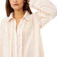 Free People Women's Mikaela Button Up Cotton Tunic Brown Size Medium