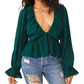 Free People Women's Daia Top Green Size X-Large