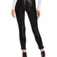 Free People Women's Coated Shimmer Skinny Jeans Black Size 27