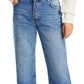 Free People Women's Maggie Ripped Crop Straight Leg Jeans Blue Size 30