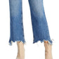 Free People Women's Maggie Ripped Crop Straight Leg Jeans Blue Size 30