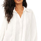 Free People Women's Lala Tie Neck Blouse Brown Size Large