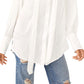 Free People Women's Lala Tie Neck Blouse Brown Size Large