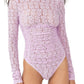 Free People Small Size Orchid Ice Lace Bodysuit Day N Night