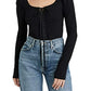 Free People Women's Willow Top Black Size X-Small