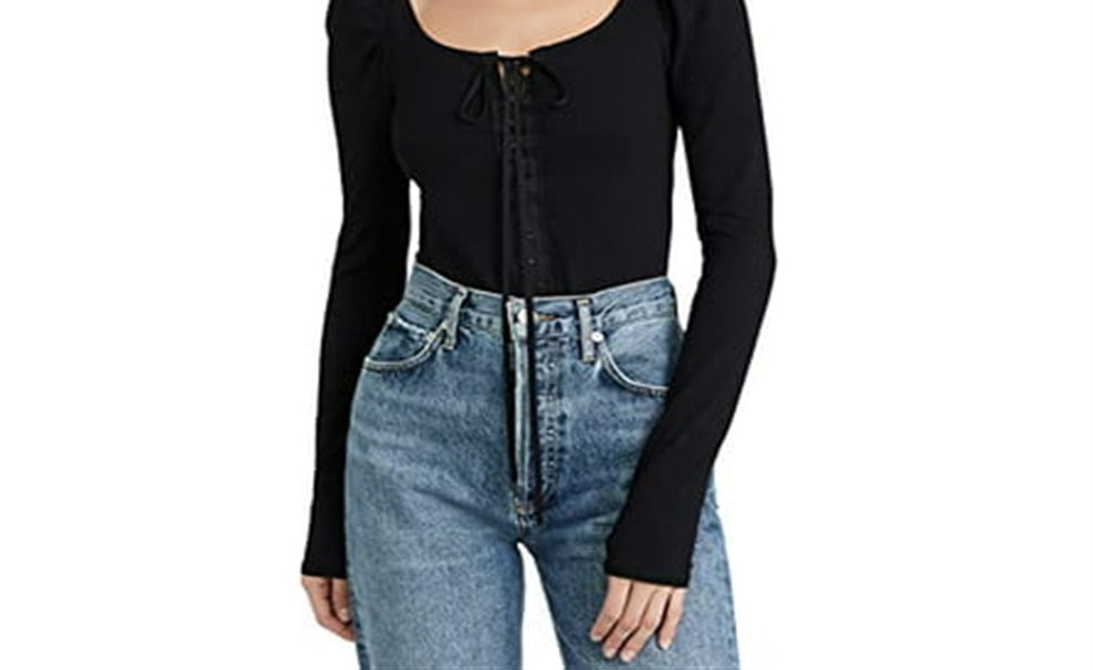 Free People Women's Willow Top Black Size X-Small
