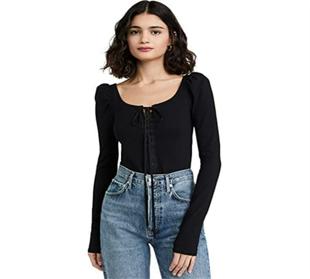 Free People Women's Willow Top Black Size X-Small