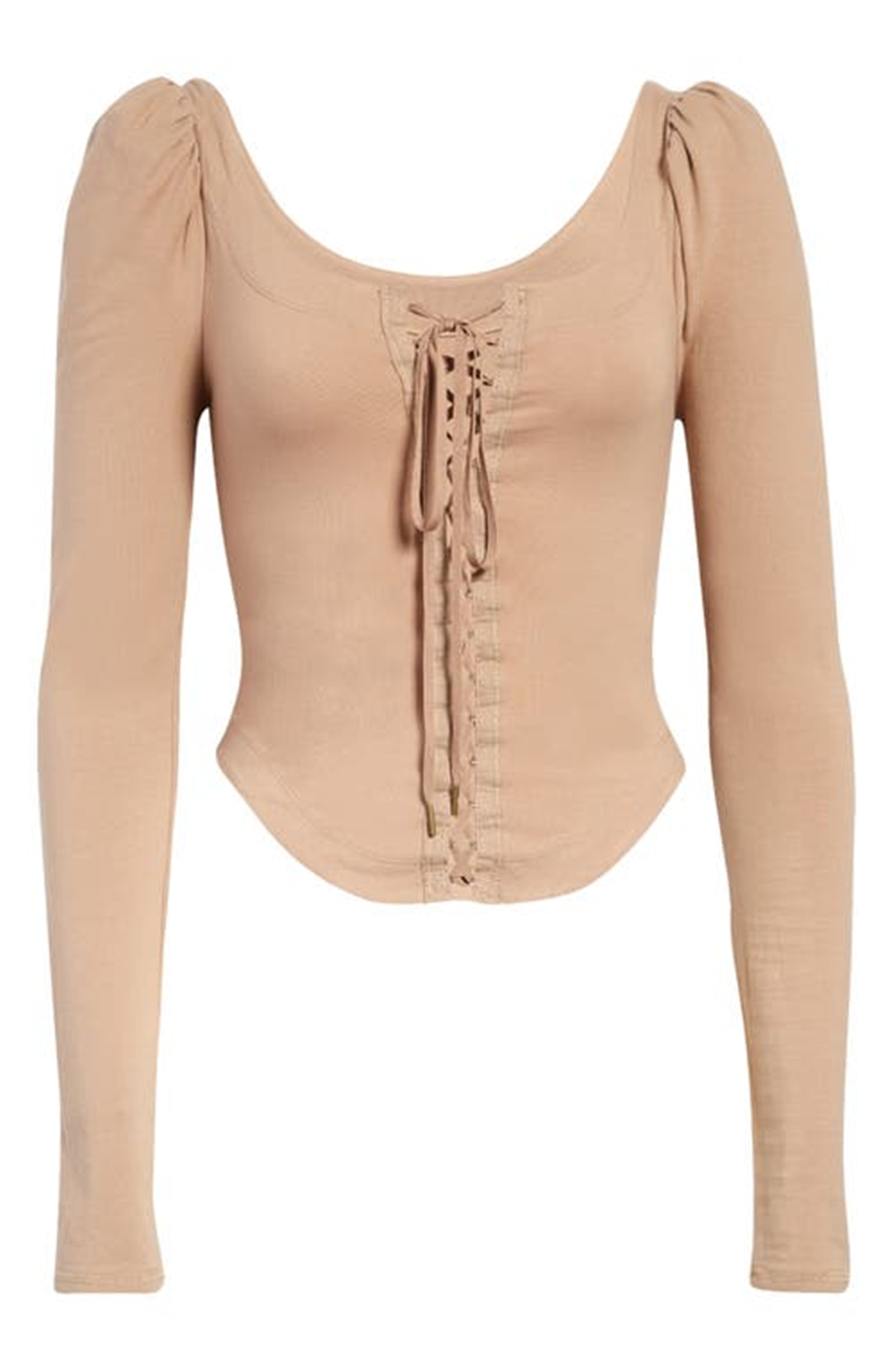 Free People Women's Willow Corset Crop Top Brown Size Small