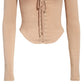 Free People Women's Willow Corset Crop Top Brown Size Small