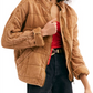 Free People Women's Dolman Sleeve Quilted Jacket Brown Size Medium