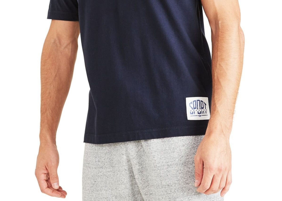 Dockers Men's Regular Fit Rugby Shirt Blue Size Small