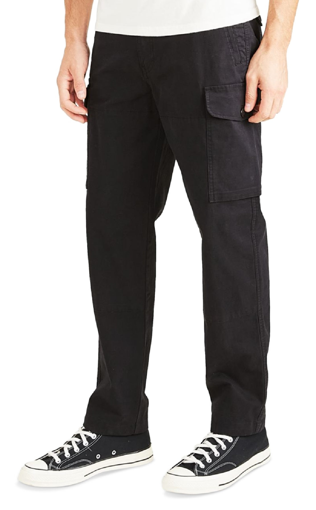 Dockers Men's Alpha Tapered Fit Cargo Pants Black Size 33X32