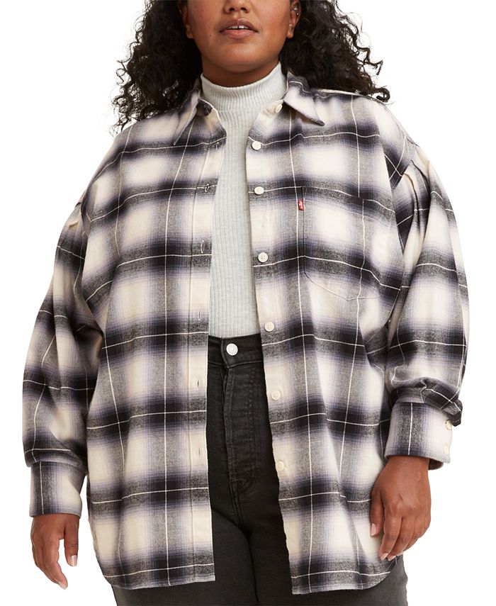 Levi's Women's Cotton Kenna Plaid Shirt Assorted Size 2X