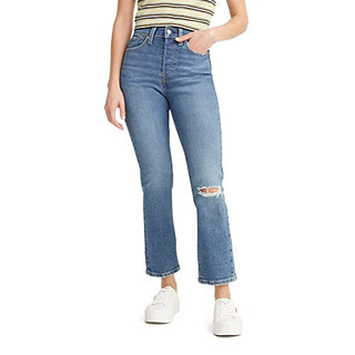 Levi's Women's Wedgie Straight Leg Cropped Jeans -Blue Size 31