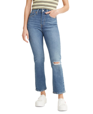 Levi's Women's Wedgie Straight Leg Cropped Jeans -Blue Size 31