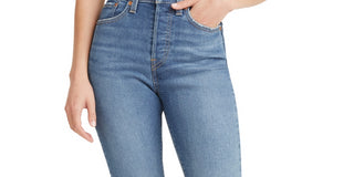 Levi's Women's Wedgie Straight Leg Cropped Jeans -Blue Size 31