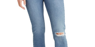 Levi's Women's Wedgie Straight Leg Cropped Jeans -Blue Size 31