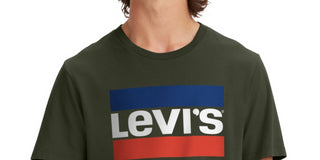 Levi's Men's Sportswear Logo Graphic Crewneck T shirt Green Size XX-Large