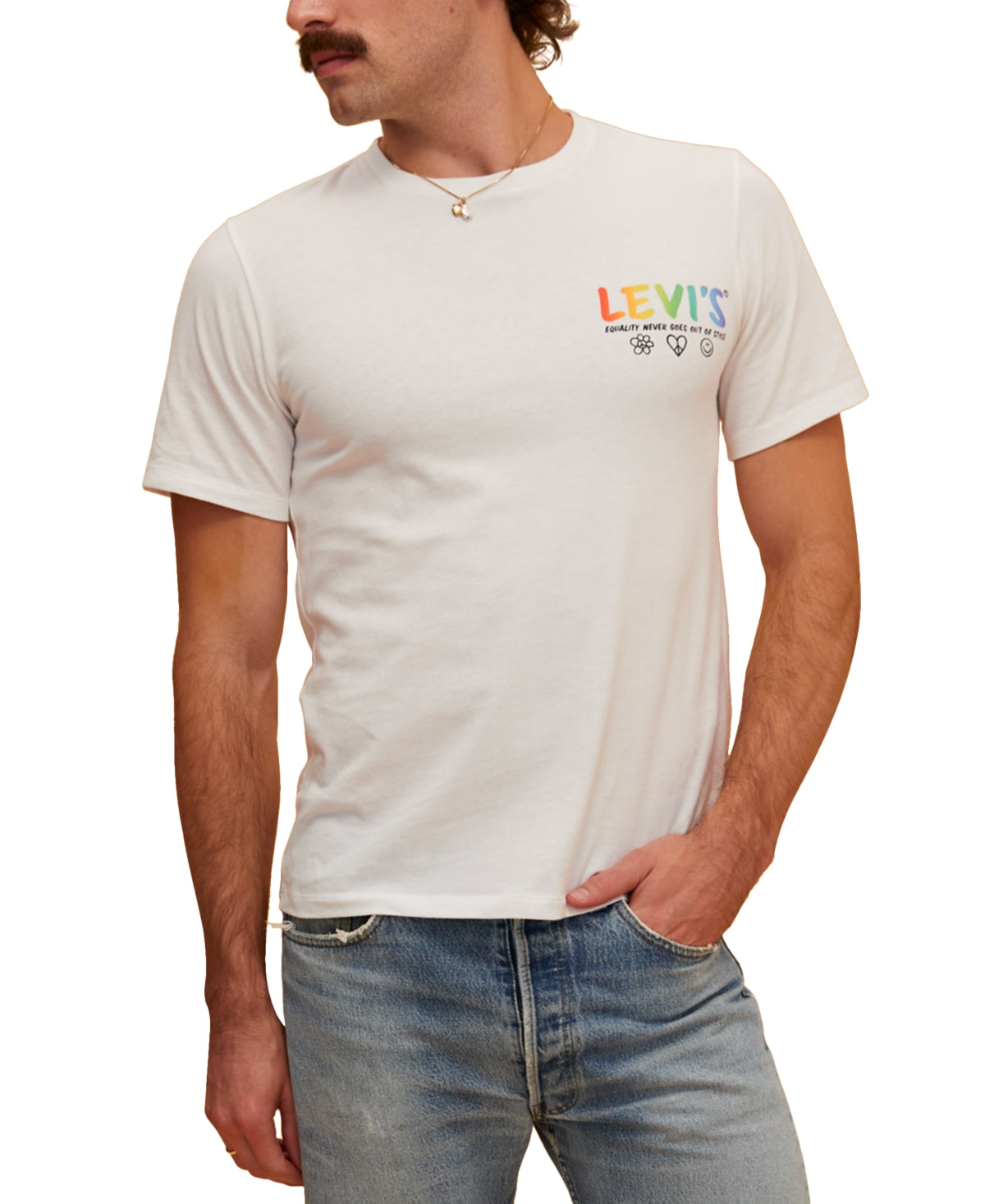 Levi's Unisex Pride Community T-Shirt White Size Small