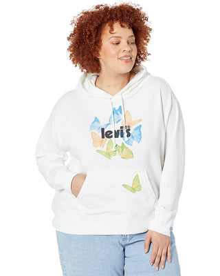 Levi's Women's Graphic Standard Hoodie White Size 3X
