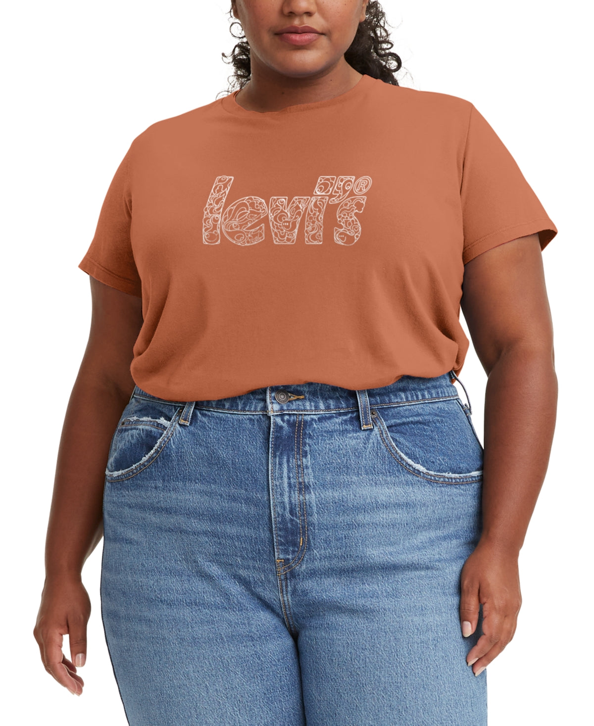 Levi's Women's Logo Perfect T-Shirt Brown Size 4X