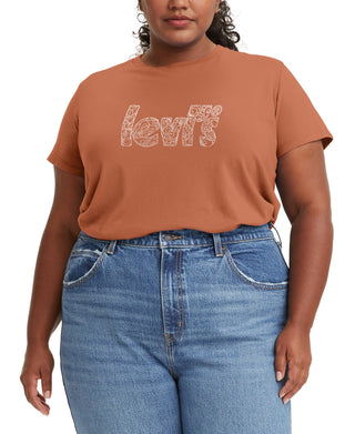 Levi's Women's Logo Perfect T-Shirt Brown Size 4X