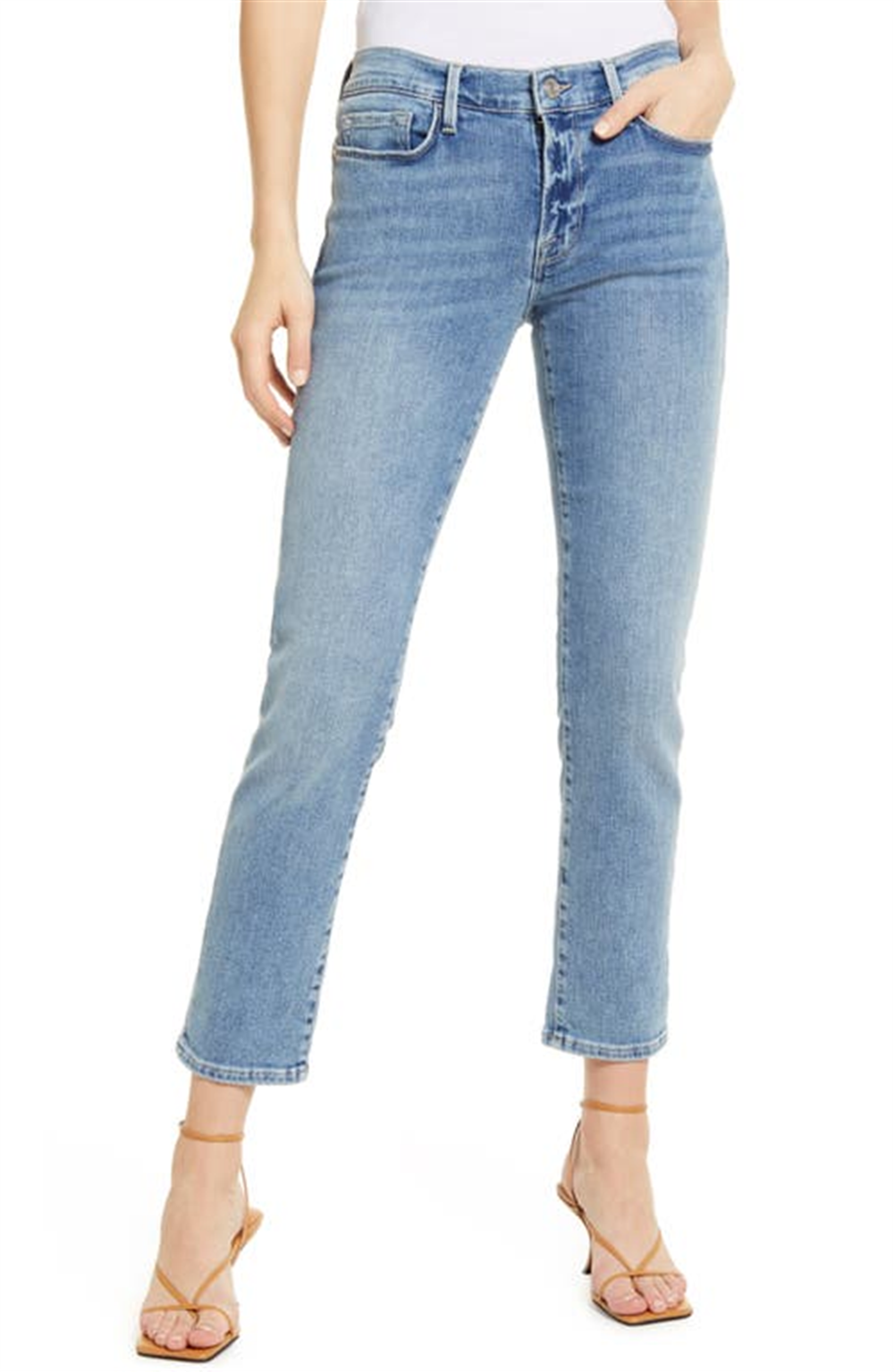 FRAME Le Garcon Ankle Slim Boyfriend Jeans in Jadite Size 30