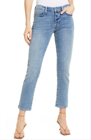 FRAME Le Garcon Ankle Slim Boyfriend Jeans in Jadite Size 30