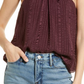 FRAME Draped Textured Silk Halter Top in Cabernet , Size X-Small