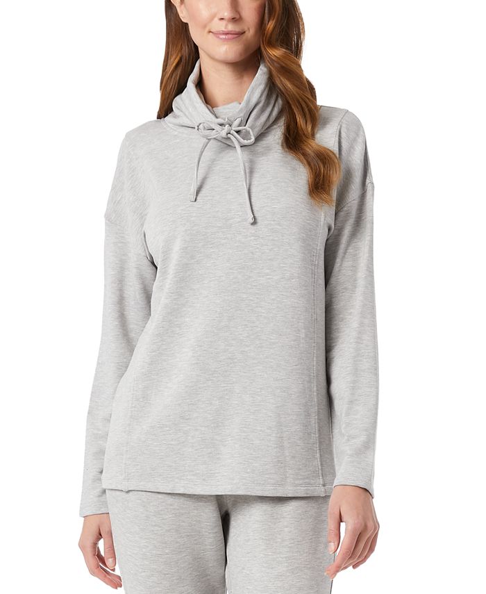 32 Degrees Women's Cowl Neck Sweatshirt Gray
