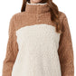 32 Degrees Women's Sherpa Mock Neck Sweatshirt Brown Size X-Large