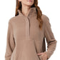 32 Degrees Women's Fleece Mock Neck Sweatshirt Brown Size X-Small