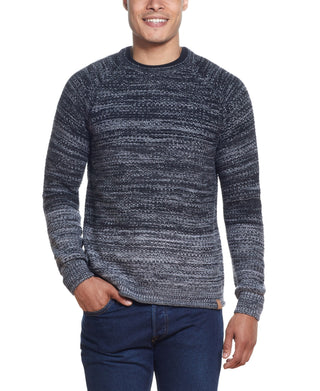 Weatherproof Vintage Men's Ombre Roll Crew Sweater Black Size XL