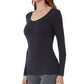 32 Degrees Women's Cozy Heat Scoop Neck Top Black Size Medium
